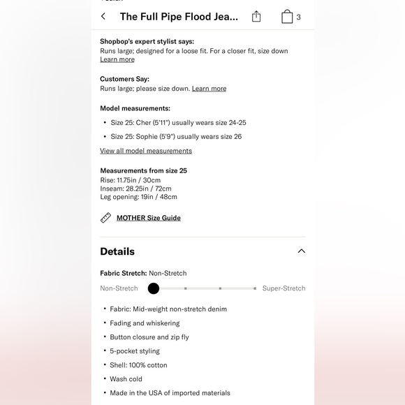 Mother The Full Pipe Flood Jeans - Back Pedal LIKE NEW! - Picture 7 of 14